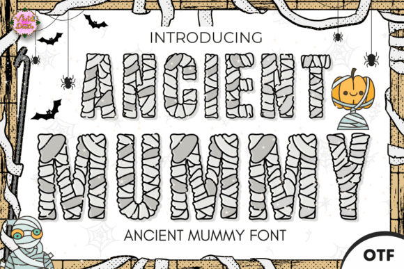 Ancient Mummy Font for Halloween Branding and Creative Design