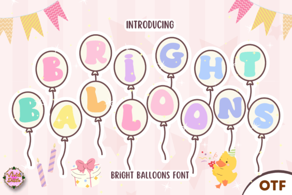 Bright Balloons: A Playful Display Font for Kids and Celebrations