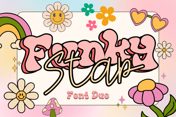 Funky Star Duo: The Ultimate Font for Hippie-Inspired Branding