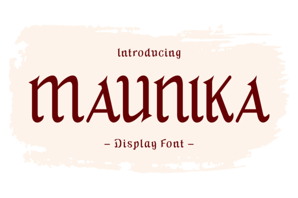 Maunika: A Vintage Font for Handmade Creations