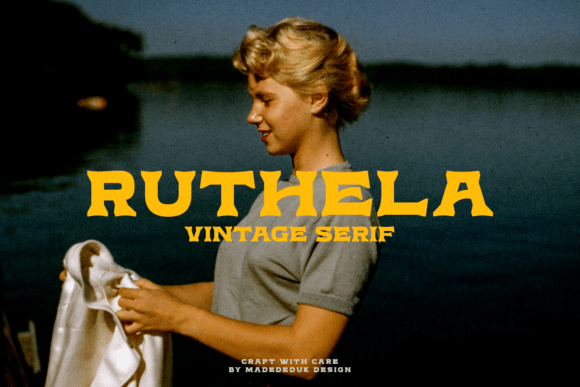 Ruthela Vintage Font for Editorial Design